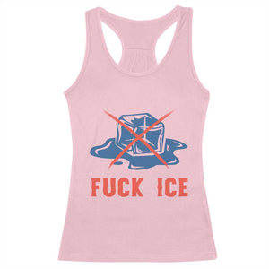 Ice Cube Anti ICE Immigration Human Rights Meme Racerback Tank Top TS14 Light Pink Print Your Wear