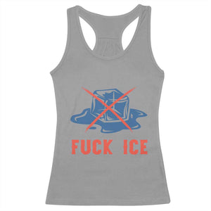 Ice Cube Anti ICE Immigration Human Rights Meme Racerback Tank Top TS14 Sport Gray Print Your Wear