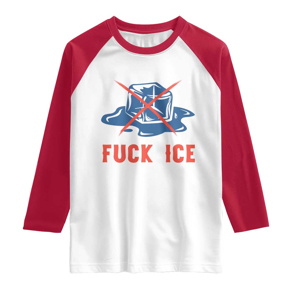 Ice Cube Anti ICE Immigration Human Rights Meme Raglan Shirt TS14 White Red Print Your Wear