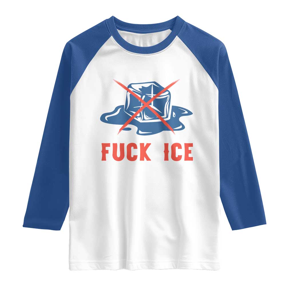 Ice Cube Anti ICE Immigration Human Rights Meme Raglan Shirt TS14 White Royal Print Your Wear