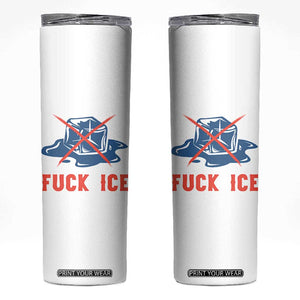 Ice Cube Anti ICE Immigration Human Rights Meme Skinny Tumbler TS14 White Print Your Wear