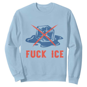 Ice Cube Anti ICE Immigration Human Rights Meme Sweatshirt TS14 Light Blue Print Your Wear