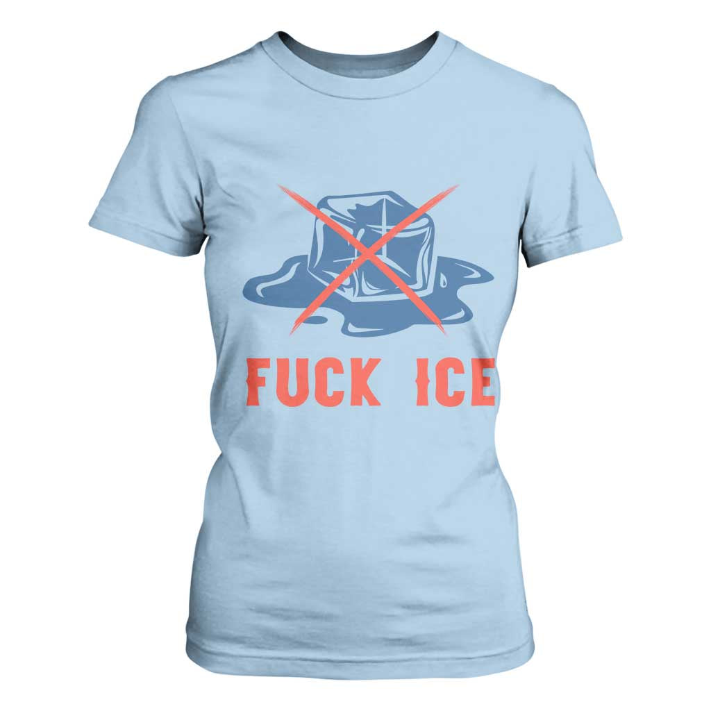 Ice Cube Anti ICE Immigration Human Rights Meme T Shirt For Women TS14 Light Blue Print Your Wear