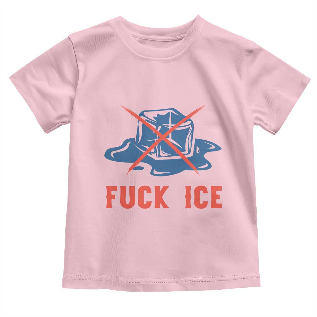 Ice Cube Anti ICE Immigration Human Rights Meme Toddler T Shirt TS14 Light Pink Print Your Wear
