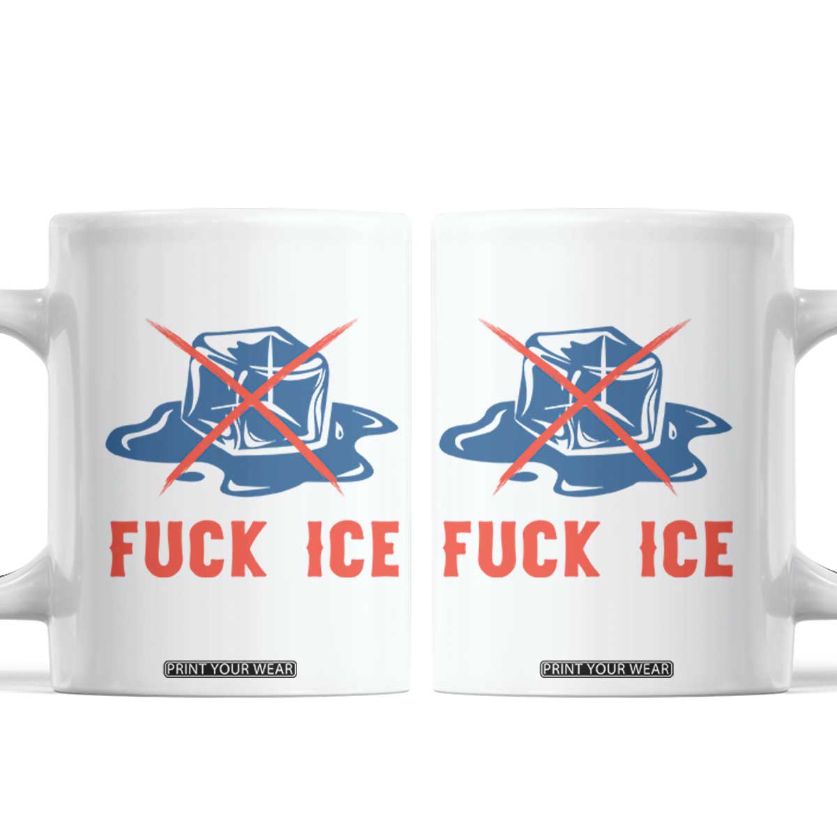 Ice Cube Anti ICE Immigration Human Rights Meme Coffee Mug TS14 White Print Your Wear