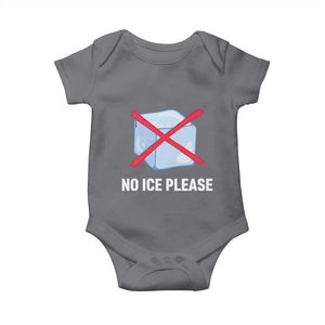 No Ice Please Baby Onesie Ice Cube Anti ICE Deportation Human Rights Protest TS14 Charcoal Print Your Wear