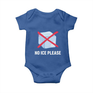 No Ice Please Baby Onesie Ice Cube Anti ICE Deportation Human Rights Protest TS14 Royal Blue Print Your Wear