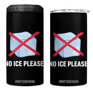 No Ice Please 4 in 1 Can Cooler Tumbler Ice Cube Anti ICE Deportation Human Rights Protest TS14 One Size: 16 oz Black Print Your Wear