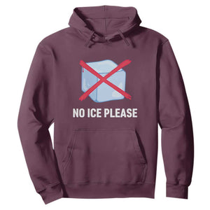No Ice Please Hoodie Ice Cube Anti ICE Deportation Human Rights Protest TS14 Maroon Print Your Wear
