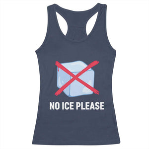 No Ice Please Racerback Tank Top Ice Cube Anti ICE Deportation Human Rights Protest TS14 Navy Print Your Wear
