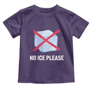 No Ice Please Toddler T Shirt Ice Cube Anti ICE Deportation Human Rights Protest TS14 Purple Print Your Wear