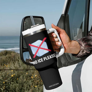 No Ice Please Tumbler With Handle Ice Cube Anti ICE Deportation Human Rights Protest TS14 Print Your Wear