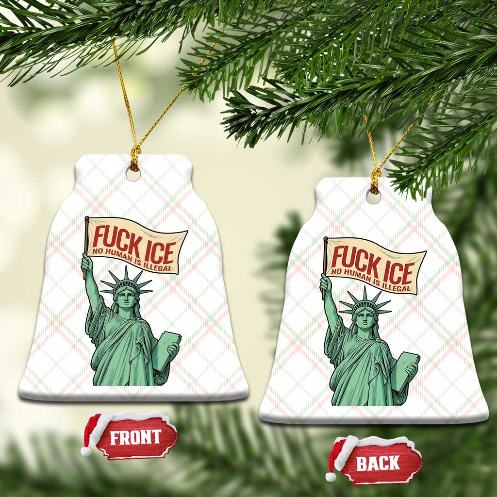 Fck Ice No Human Is Illegal Ceramic Ornament Statue of Liberty Anti ICE Immigration Human Rights Protest TS14 Print Your Wear