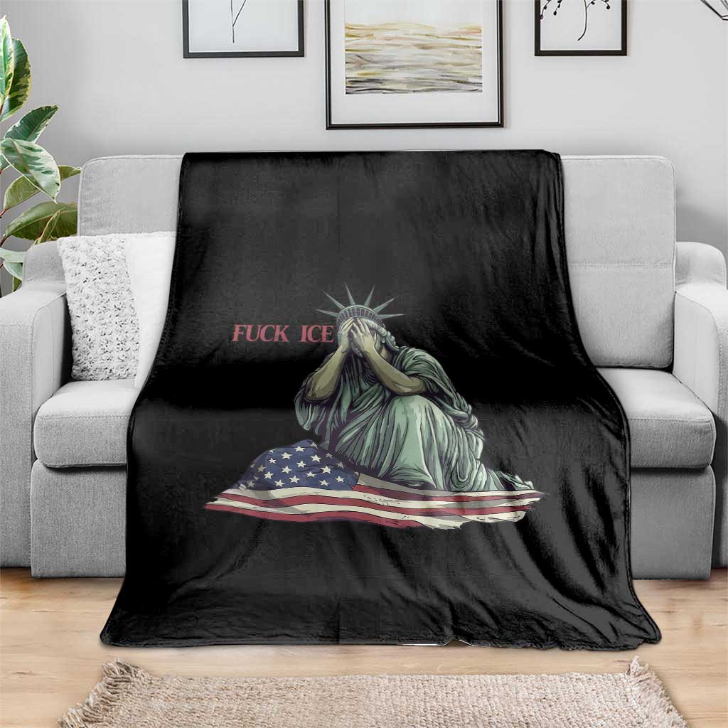 Statue of Liberty Anti ICE Deportation Human Rights Protest Throw Blanket TS14 Print Your Wear