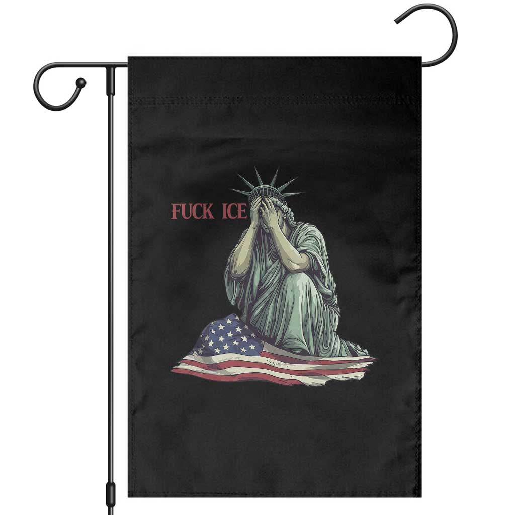 Statue of Liberty Anti ICE Deportation Human Rights Protest Garden Flag TS14 Black Print Your Wear