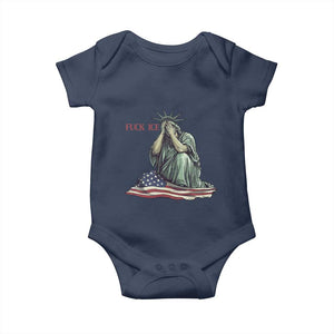 Statue of Liberty Anti ICE Deportation Human Rights Protest Baby Onesie TS14 Navy Print Your Wear