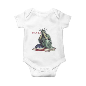 Statue of Liberty Anti ICE Deportation Human Rights Protest Baby Onesie TS14 White Print Your Wear