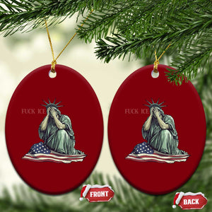 Statue of Liberty Anti ICE Deportation Human Rights Protest Ceramic Ornament TS14 Print Your Wear