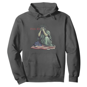 Statue of Liberty Anti ICE Deportation Human Rights Protest Hoodie TS14 Dark Heather Print Your Wear