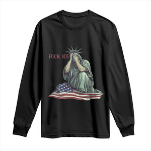 Statue of Liberty Anti ICE Deportation Human Rights Protest Long Sleeve Shirt TS14 Black Print Your Wear