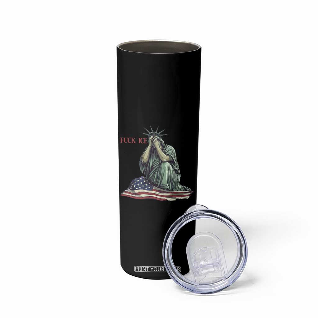 Statue of Liberty Anti ICE Deportation Human Rights Protest Skinny Tumbler TS14 Print Your Wear