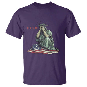 Statue of Liberty Anti ICE Deportation Human Rights Protest T Shirt TS14 Purple Print Your Wear