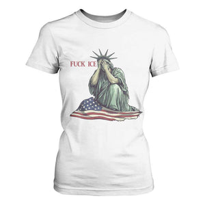 Statue of Liberty Anti ICE Deportation Human Rights Protest T Shirt For Women TS14 White Print Your Wear