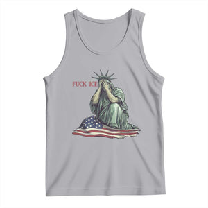 Statue of Liberty Anti ICE Deportation Human Rights Protest Tank Top TS14 Athletic Heather Print Your Wear