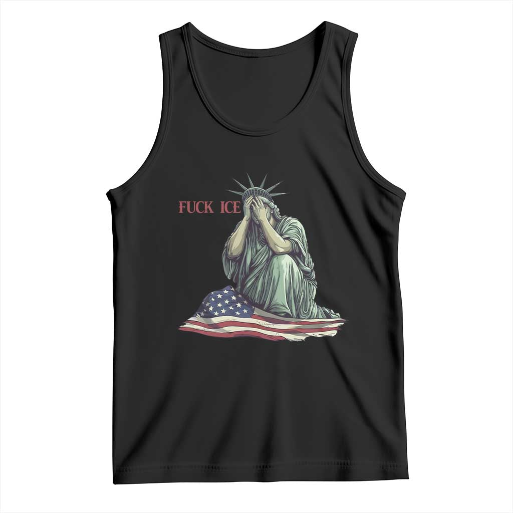 Statue of Liberty Anti ICE Deportation Human Rights Protest Tank Top TS14 Black Print Your Wear