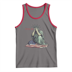 Statue of Liberty Anti ICE Deportation Human Rights Protest Tank Top TS14 Deep Heather Red Print Your Wear