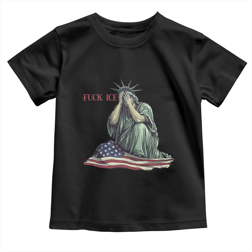 Statue of Liberty Anti ICE Deportation Human Rights Protest Toddler T Shirt TS14 Black Print Your Wear