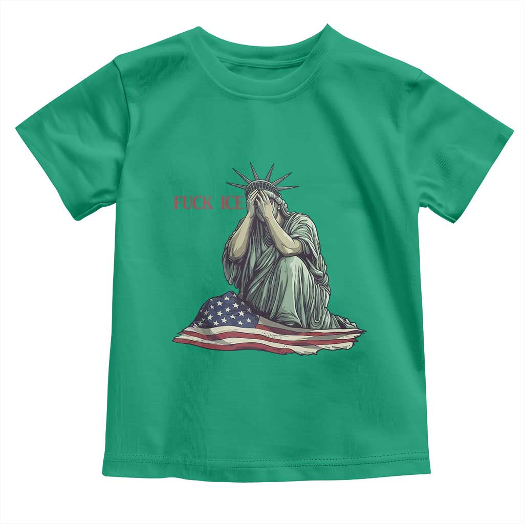 Statue of Liberty Anti ICE Deportation Human Rights Protest Toddler T Shirt TS14 Irish Green Print Your Wear