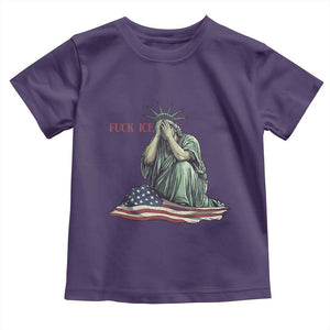 Statue of Liberty Anti ICE Deportation Human Rights Protest Toddler T Shirt TS14 Purple Print Your Wear