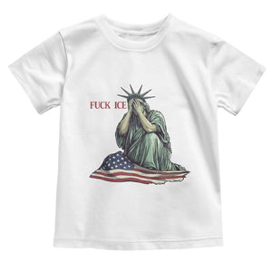 Statue of Liberty Anti ICE Deportation Human Rights Protest Toddler T Shirt TS14 White Print Your Wear