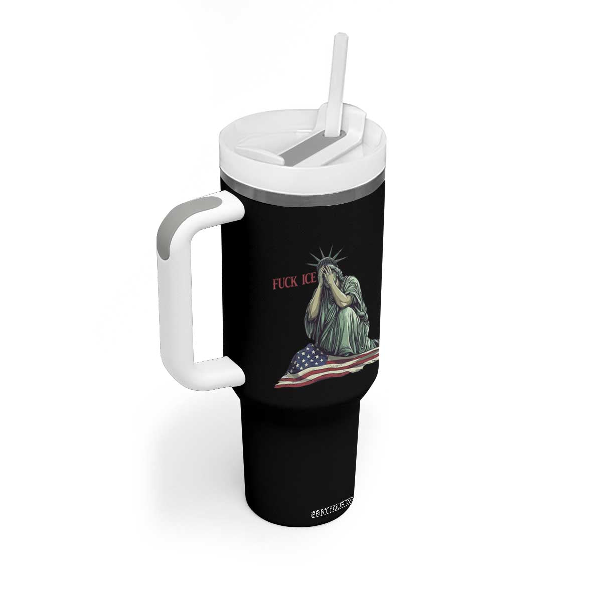 Statue of Liberty Anti ICE Deportation Human Rights Protest Tumbler With Handle TS14 Print Your Wear