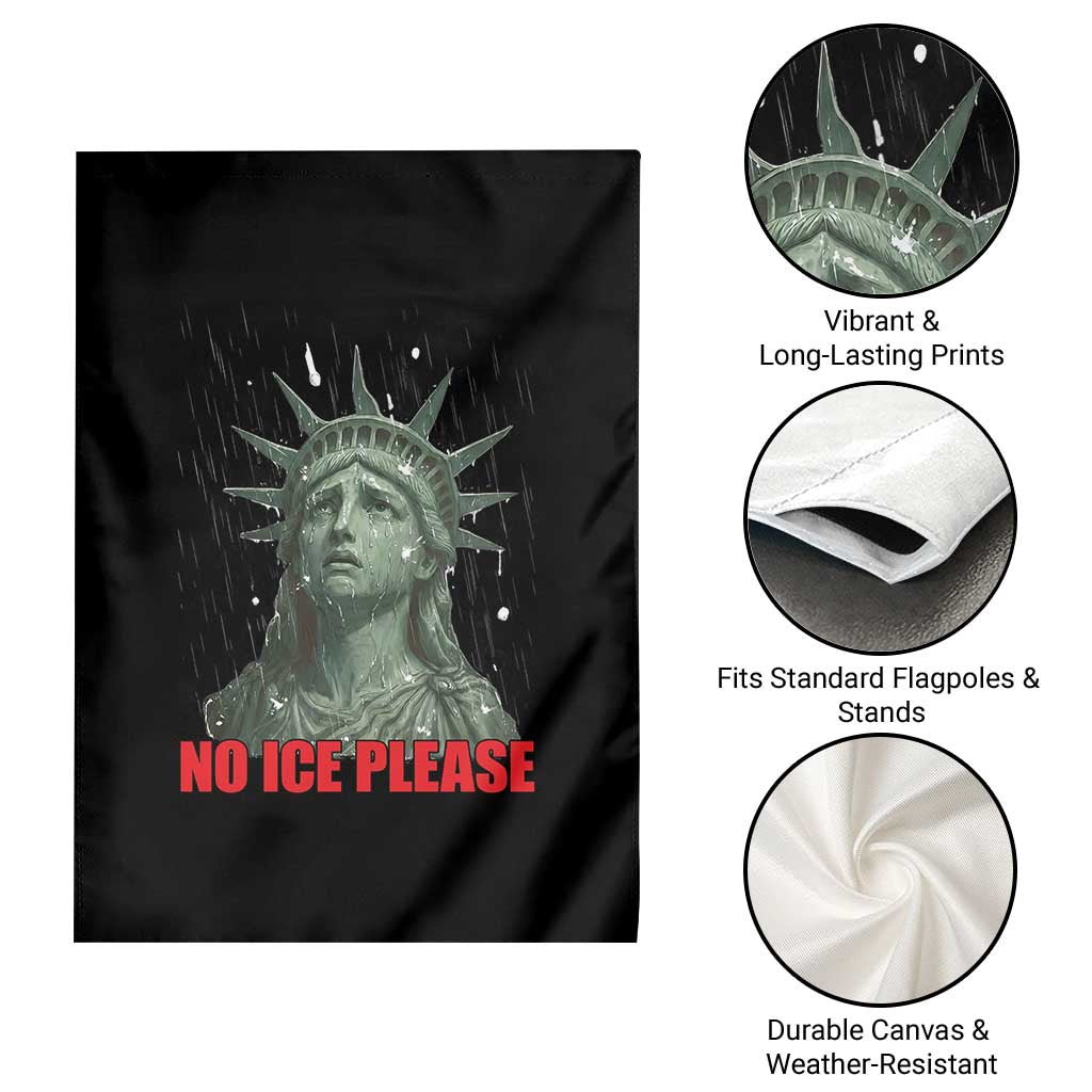 No Ice Please Garden Flag Statue of Liberty Crying Anti ICE Deportation Human Rights TS14 Print Your Wear