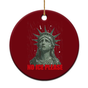 No Ice Please Ceramic Ornament Statue of Liberty Crying Anti ICE Deportation Human Rights TS14 1pc Red Print Your Wear