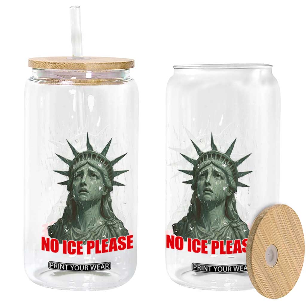 No Ice Please Glass Can Statue of Liberty Crying Anti ICE Deportation Human Rights TS14 Print Your Wear