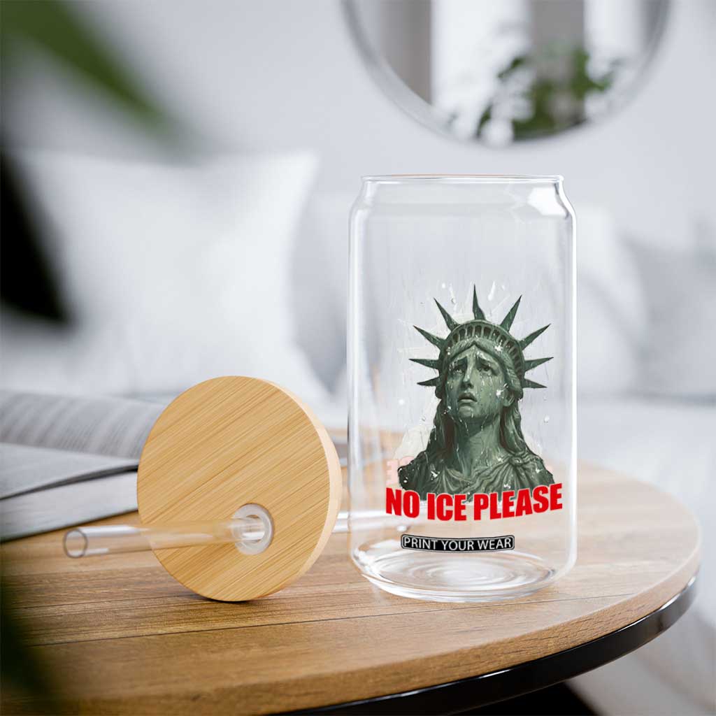 No Ice Please Glass Can Statue of Liberty Crying Anti ICE Deportation Human Rights TS14 Print Your Wear