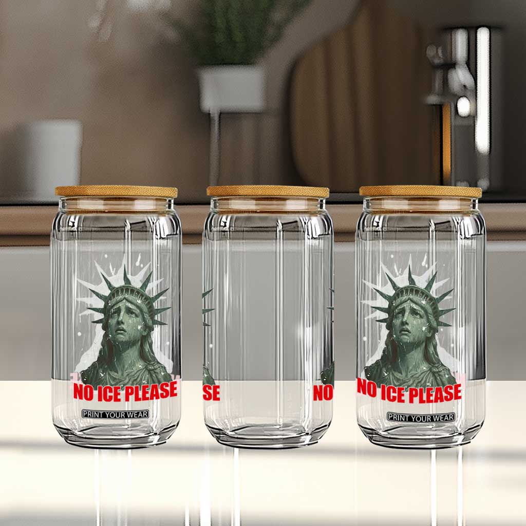 No Ice Please Glass Can Statue of Liberty Crying Anti ICE Deportation Human Rights TS14 Print Your Wear