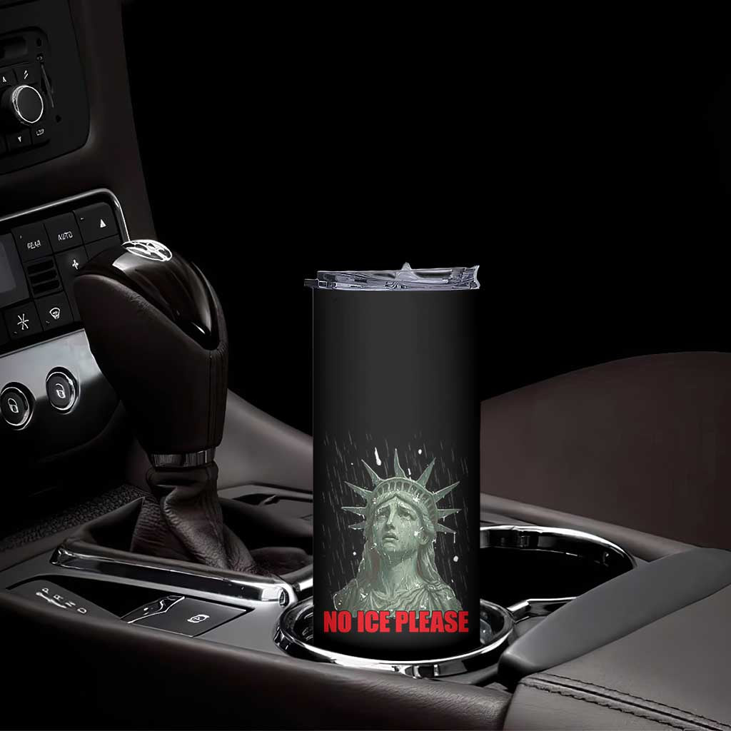 No Ice Please Skinny Tumbler Statue of Liberty Crying Anti ICE Deportation Human Rights TS14 Print Your Wear