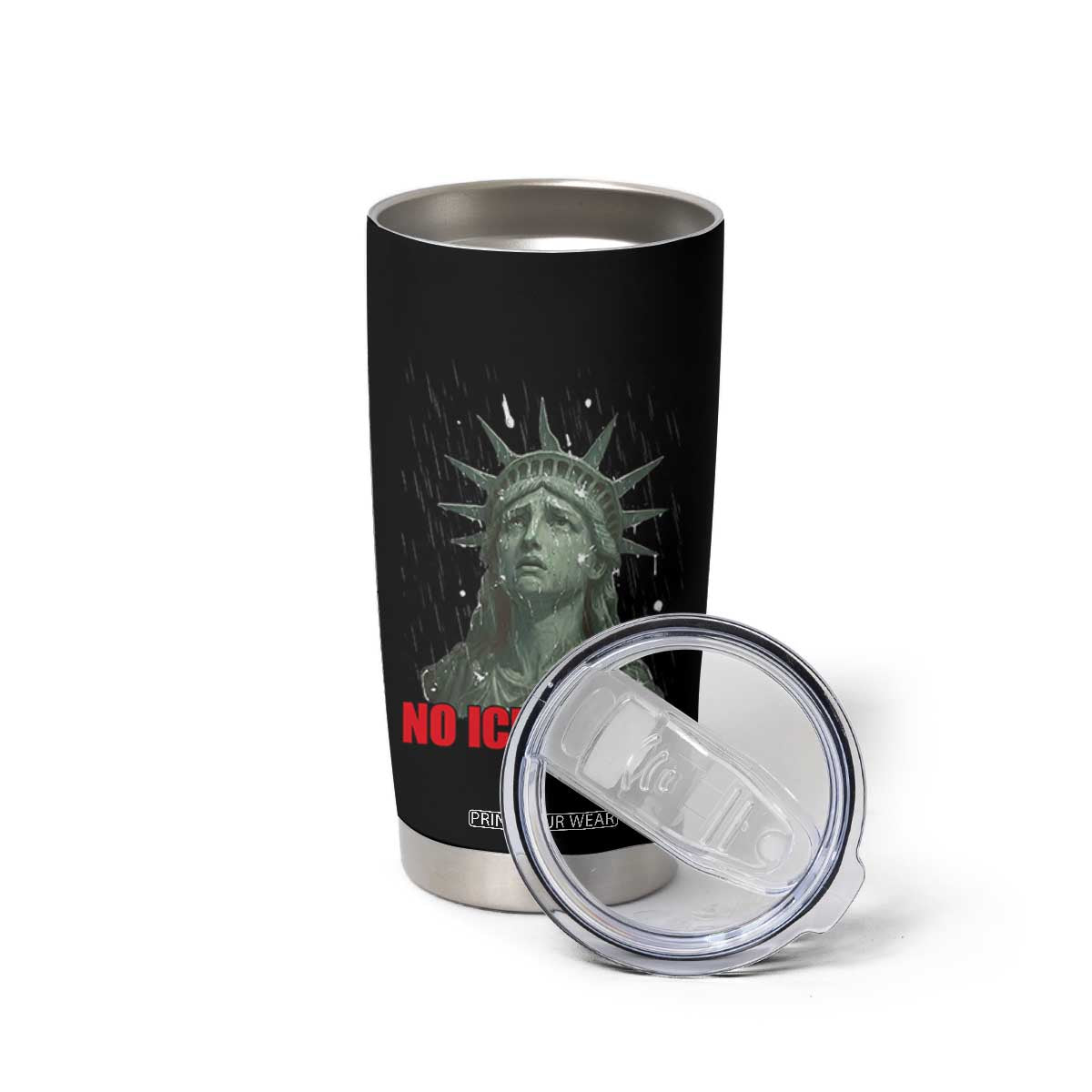 No Ice Please Tumbler Cup Statue of Liberty Crying Anti ICE Deportation Human Rights TS14 Print Your Wear