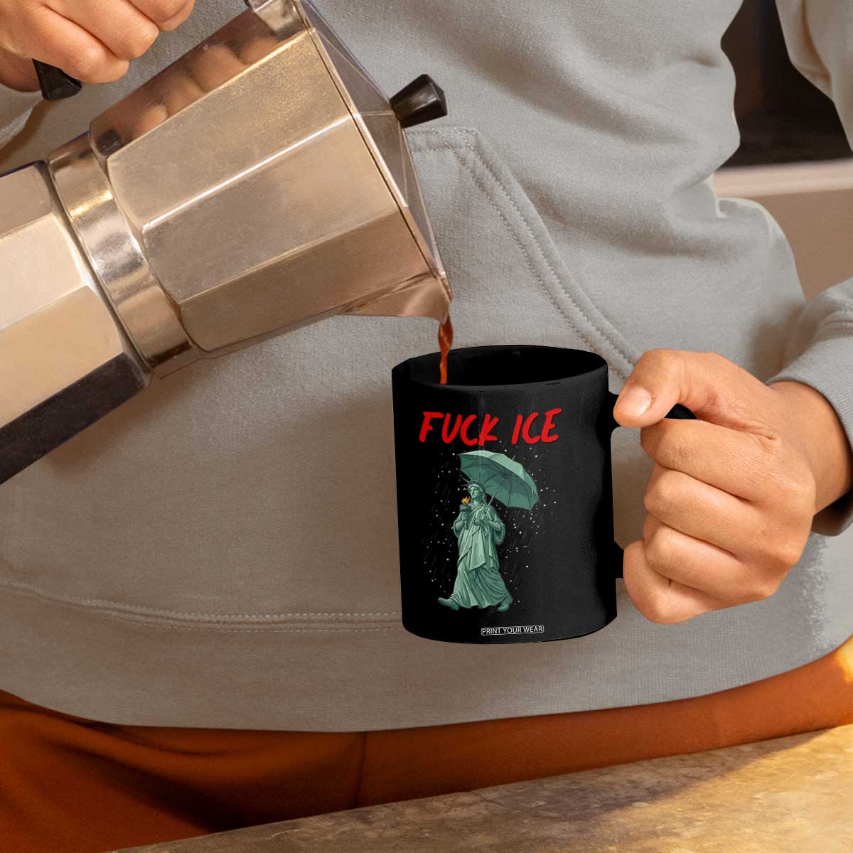 Statue of Liberty Crying Anti ICE Protest Meme Coffee Mug TS14 Print Your Wear