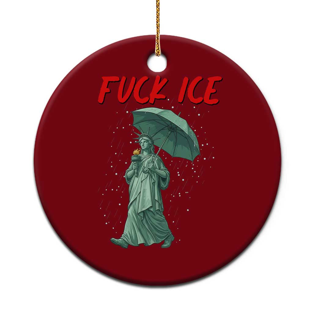 Statue of Liberty Crying Anti ICE Protest Meme Ceramic Ornament TS14 1pc Red Print Your Wear