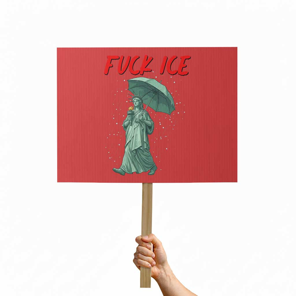Statue of Liberty Crying Anti ICE Protest Meme Protest Sign TS14 Horizontal 18