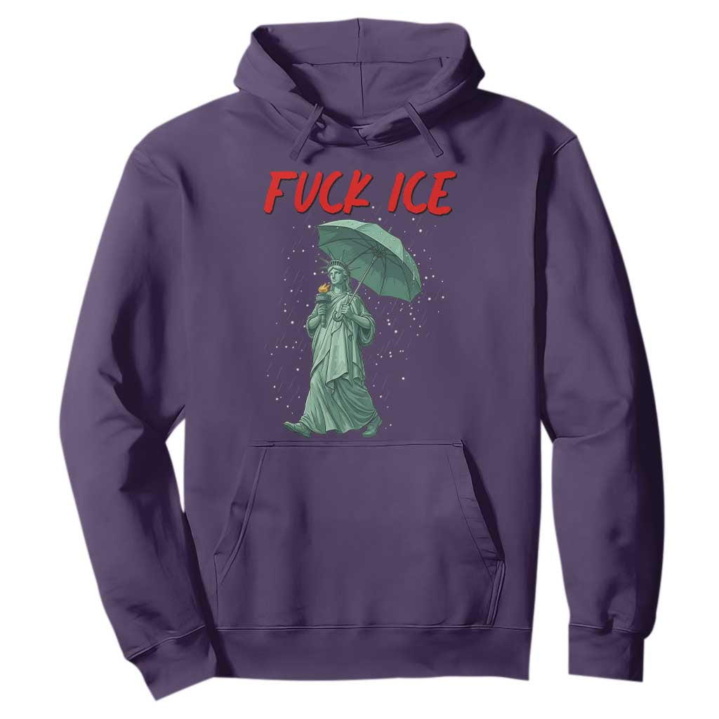 Statue of Liberty Crying Anti ICE Protest Meme Hoodie TS14 Purple Print Your Wear