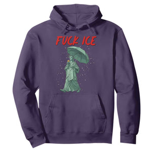 Statue of Liberty Crying Anti ICE Protest Meme Hoodie TS14 Purple Print Your Wear