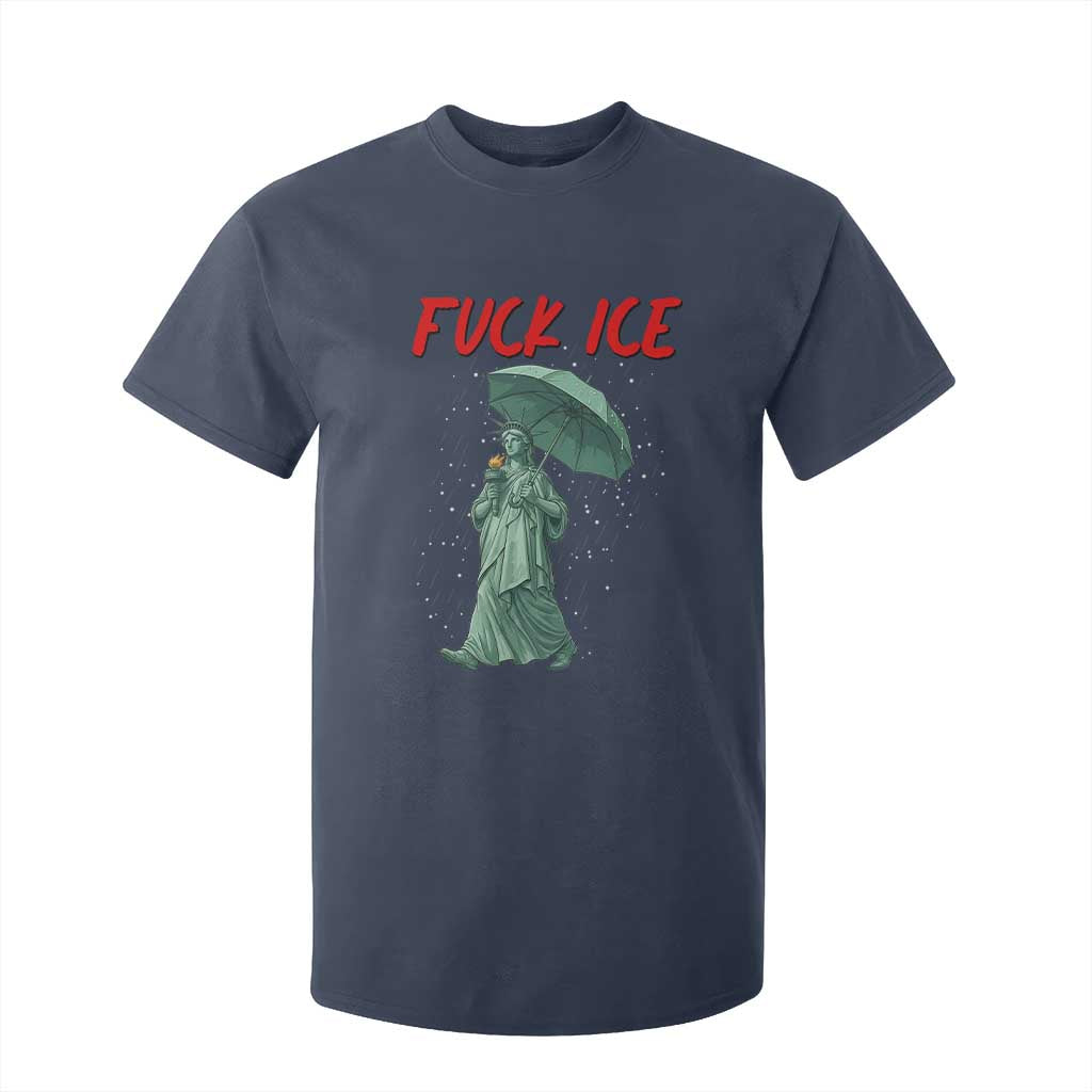 Statue of Liberty Crying Anti ICE Protest Meme T Shirt For Kid TS14 Navy Print Your Wear