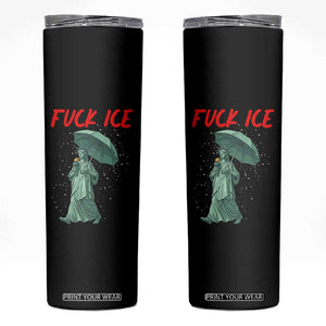 Statue of Liberty Crying Anti ICE Protest Meme Skinny Tumbler TS14 Black Print Your Wear