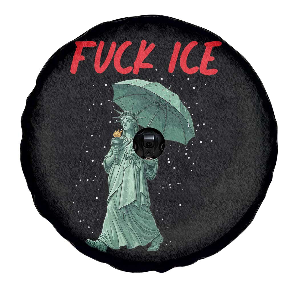 Statue of Liberty Crying Anti ICE Protest Meme Spare Tire Cover TS14 Print Your Wear